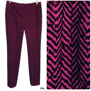 Carlisle burgundy chevron velvet skinny pants M 8